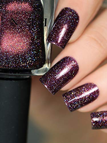 Image of ILNP Bardot - Deep Mahogany Red Holographic Nail Polish