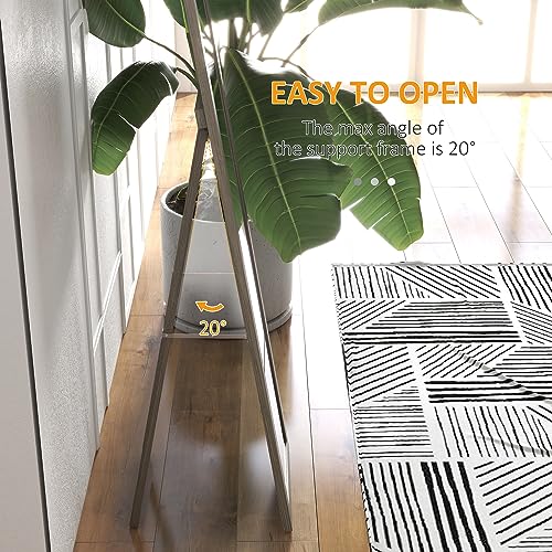 HOMCOM Rustic Full Length Mirror, 37 x 157 cm, Farmhouse Wall Hanging and Freestanding Floor Mirror for Living Room, Bedroom, Grey - Cosy Home Interiors HOMCOM Rustic Full Length Mirror, 37 x 157 cm, Farmhouse Wall Hanging and Freestanding Floor Mirror for Living Room, Bedroom, Grey - Image 5