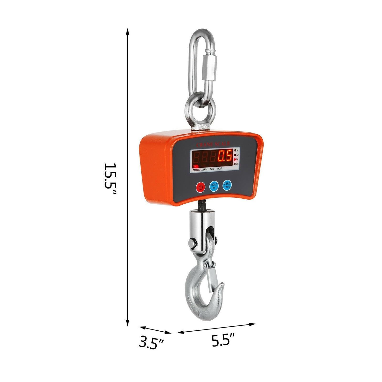 Cyfrowa waga dźwigowa, 1000KG cyfrowa waga dźwigowa z hakiem do zawieszania Mini Bascula Balance precyzyjne gadżety narzędzia Heavy Industrial