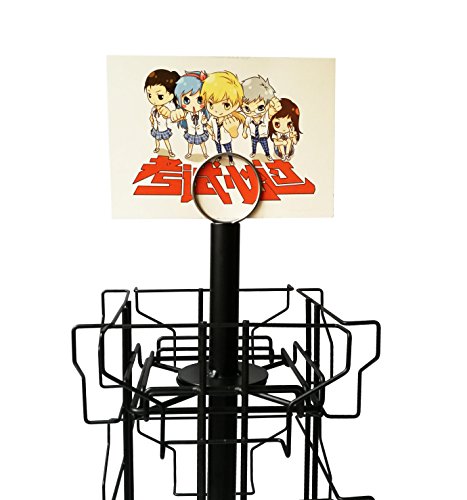 Fixtruedisplays Rotating Postcard/Greeting Card Display W/Sign Clip, 16 Horizontal Pockets (6X4") Pocket Size: 6"Wide X 4.9"High, 16 Pockets.- Black 11700-Nf #TOP3