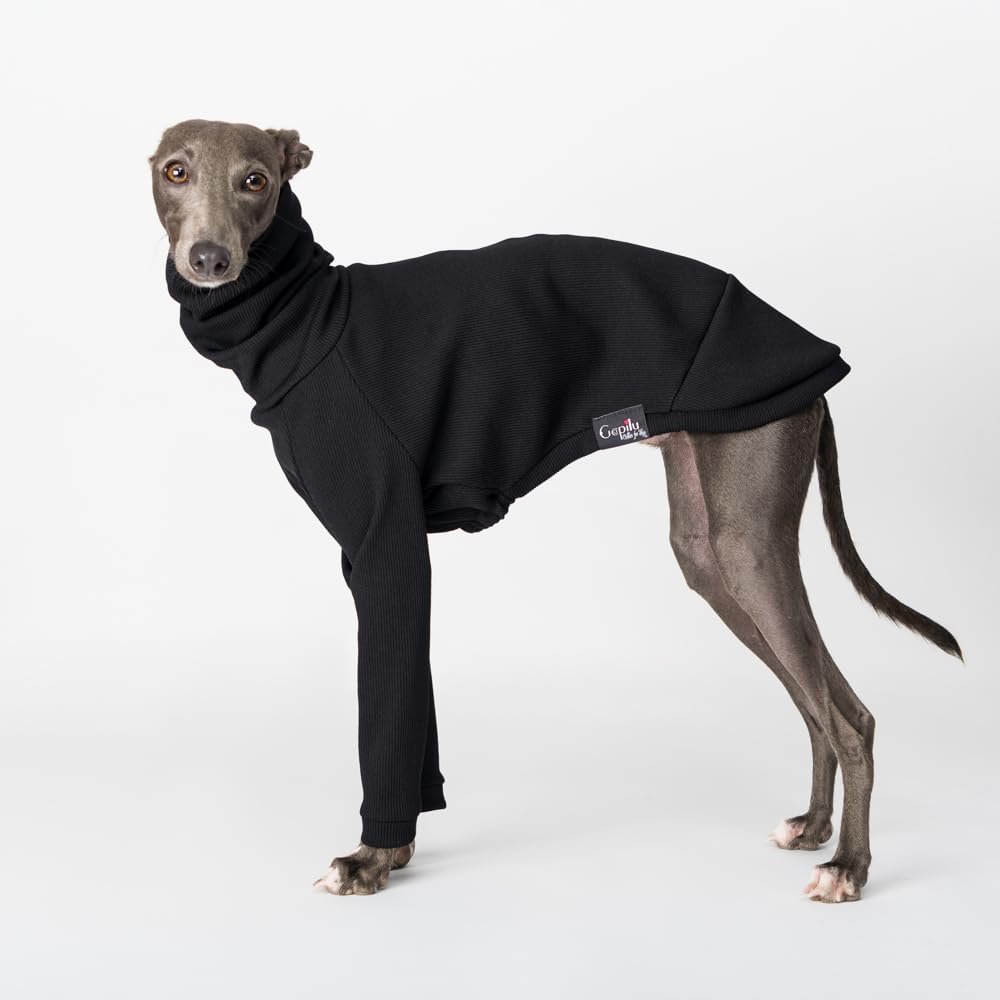 Thermo-Hundepullover für italienische Windhunde, Rollkragen, schmale Passform, weicher Stretch-Pullover für kleine Hunde (M)