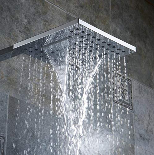 Stainless Steel 304 Premium Waterfall Shower Super heavy Self cleaning (12” shower+24” shower arm)