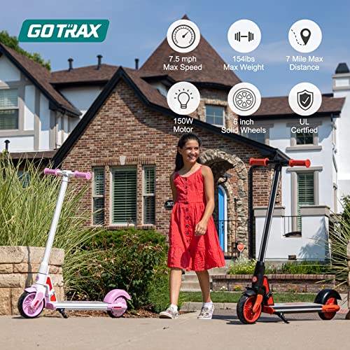 Gotrax Gks Plus Electric Scooter For Kids 6-12, Max 7 Miles Range And 7.5Mph Speed, 6" Wheel And Unique Led Light Design, Ul2272 Certified Red #TOP2