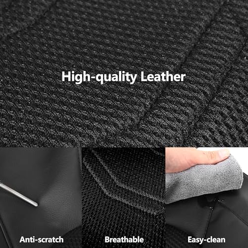 Image of HChengkikz Front Car Seat Cover, Breathable and Sporty (Black)
