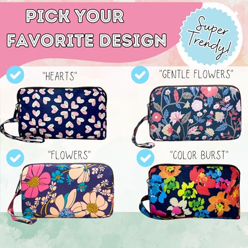 First Period Pal Pack to-Go Kit | 24 pcs | First Period Kit for Tweens | Teen Period Kit| Discrete Period Bag, Pads, Panty Liners, Period Kits for Tweens 10-12 (Flowers)