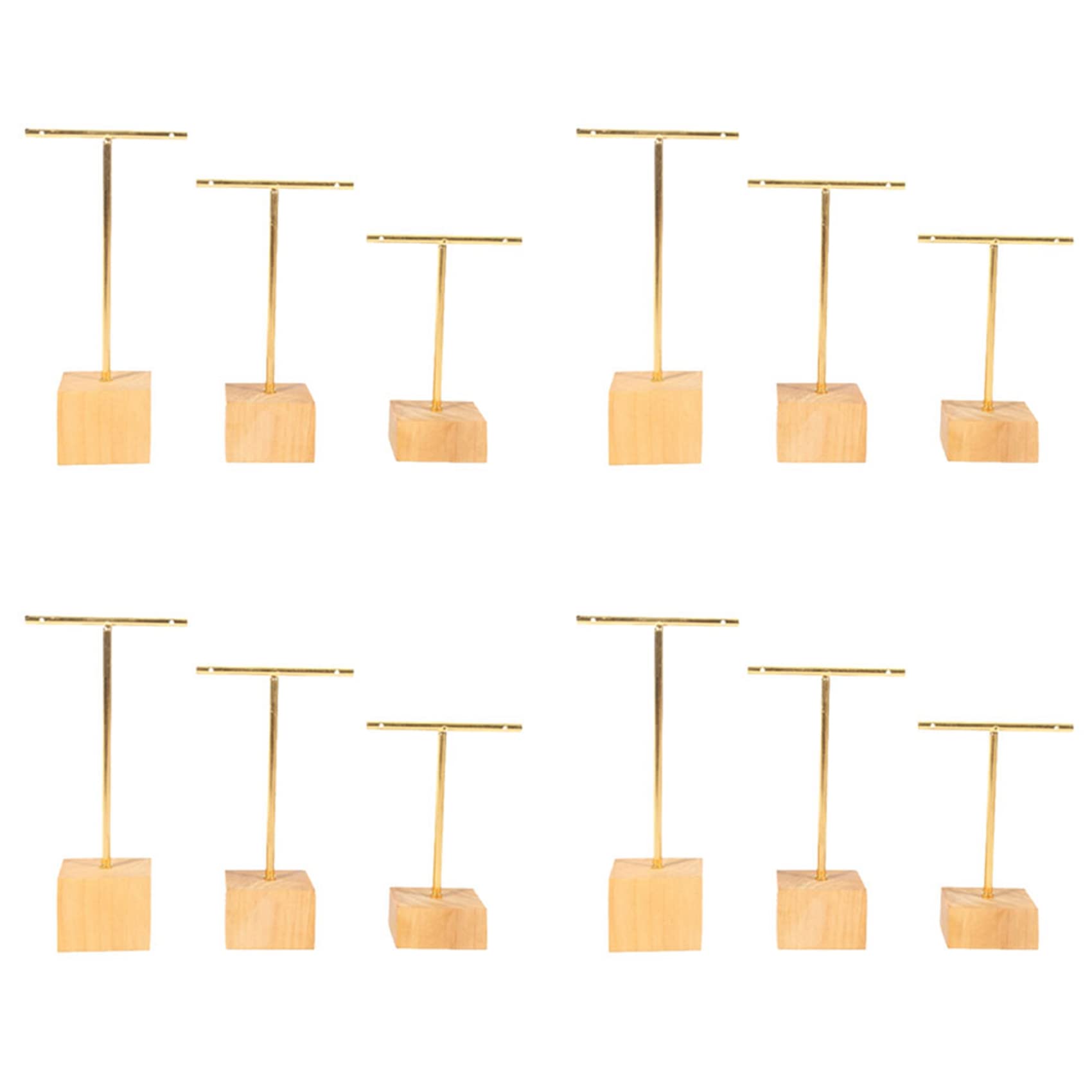Ruitutedianzi 12-Piece Fashion T-Bar Jewelry Display Rack Stand Holder Earrings Hanging Organizer Jewelry Set