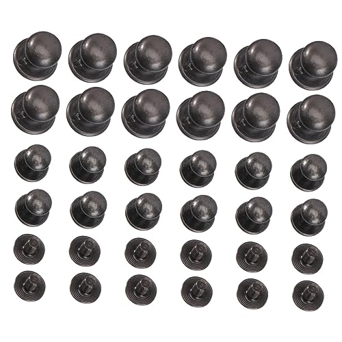 DOITOOL 72 Piezas Clavo De Chupete De Hardware Juego De Remaches Para Equipaje Remaches Tornillos Para Proyectos De Bricolaje Cuero De Color Plateado