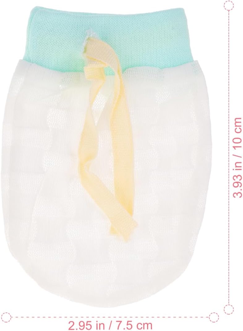 NOLITOY 2 Pack Baby Mittens: Ice Silk Gloves for Newborns - Drawstring Adjustable Mittens Soft High Elastic Cuffs