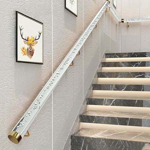 Rambarde en acrylique haut de gamme avec supports muraux chic pour intérieur