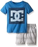 DC Apparel Baby Boys' Jersey Crew Neck Tee and Plaid Shorts