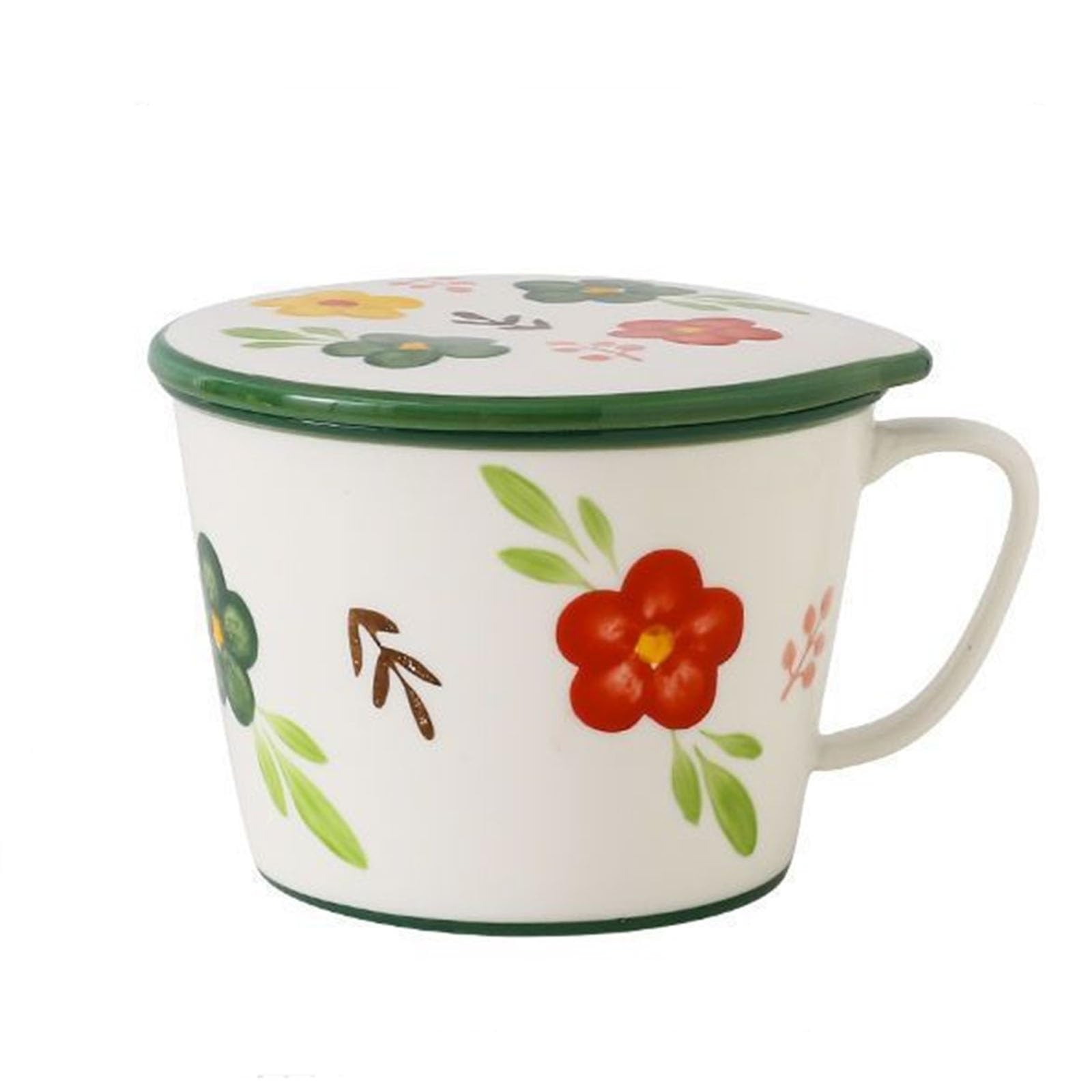 SAeWare Barattolo in ceramica per olio in ceramica, per spezie, casa, cucina, peperoncino, per cucina, colore giallo, 18 x 11 cm, verde, 18 x 11 cm