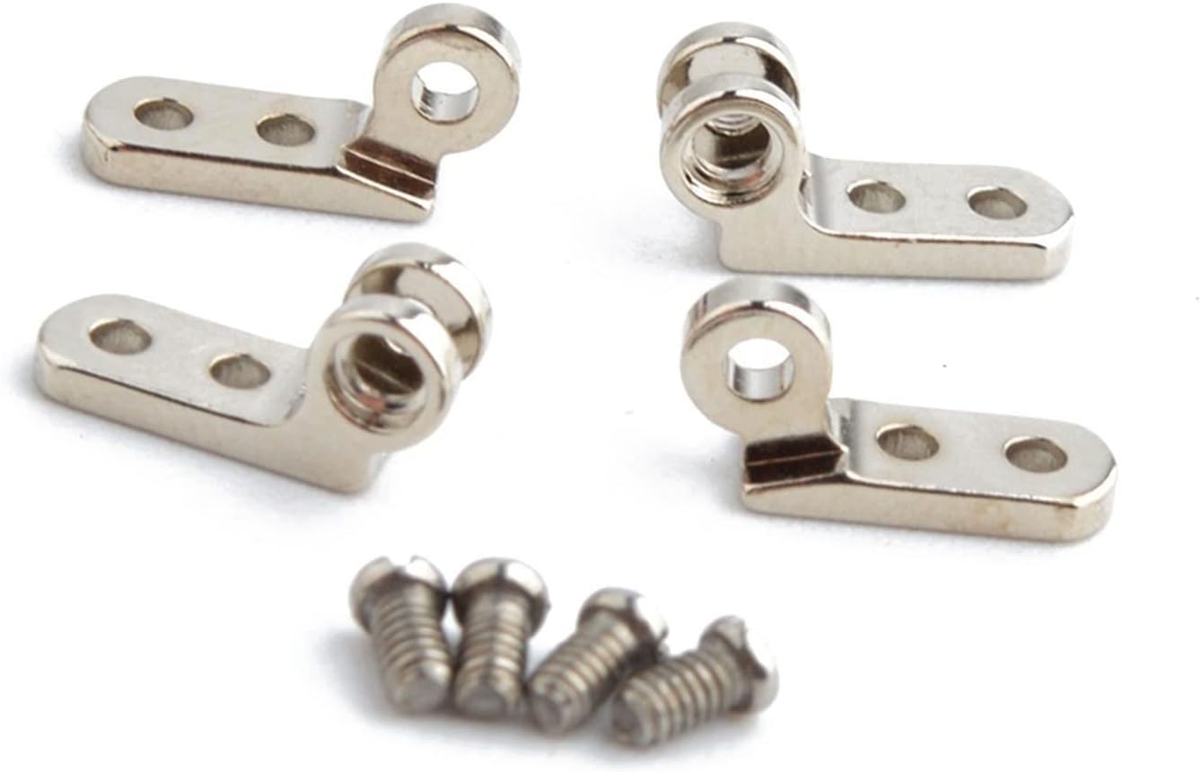 Door Hinge,Bathroom Clamp,Small Mini Hinges,Jewelry Box Hinge,10Sets Width 3mm for Wayfarer Plastic Frame, Universal Hinges for Eyeglass/Sunglasses Repairing (Color : 10sets) (Color