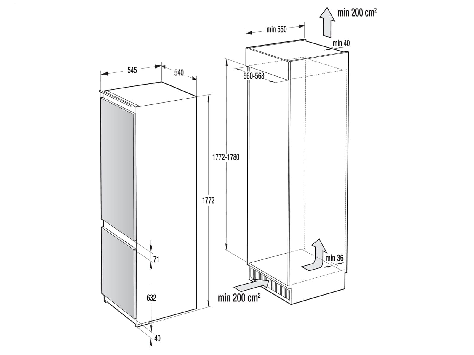 Gorenje NRKI 4182 P1 - Frigorifero da incasso, 177,2 cm, 240 l, NoFrost DualAdvance/SuperCool/Bianco