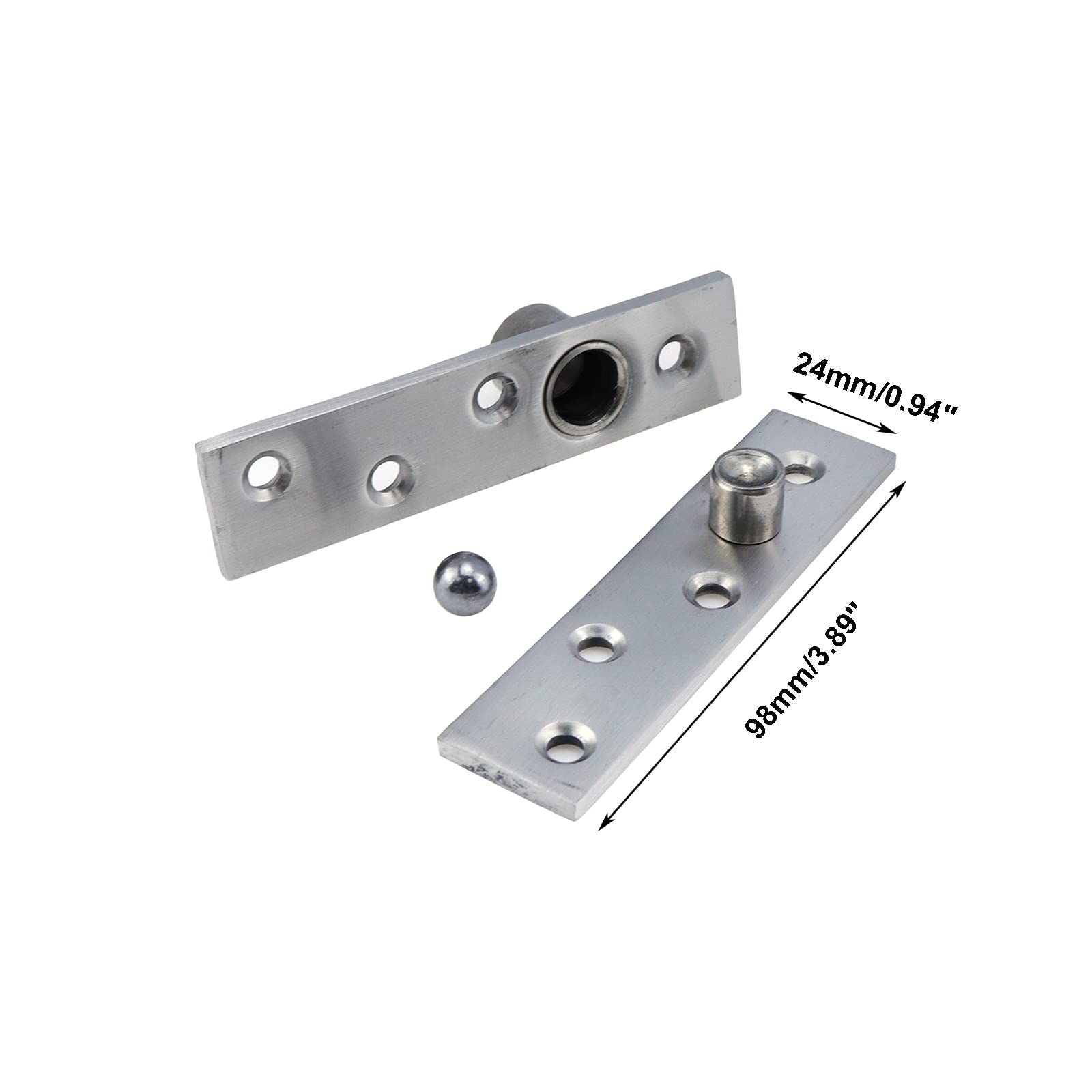 8Pcs 360 Degree Hidden Door Pivot Hinges – 60x11mm Stainless Steel Hinges For Cabinet, Wooden Doors, Shutters - View #3