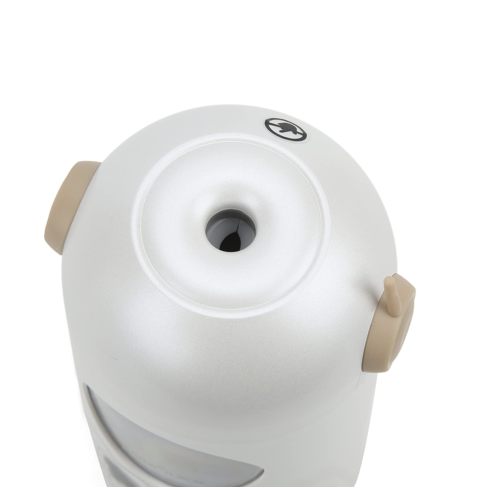 Temperamatite Elettrico Ricaricabile, Temperamatite Elettrico Portatile Antiscivolo, Temperamatite Automatico Smart Stop per Casa Ufficio Scuola (White)