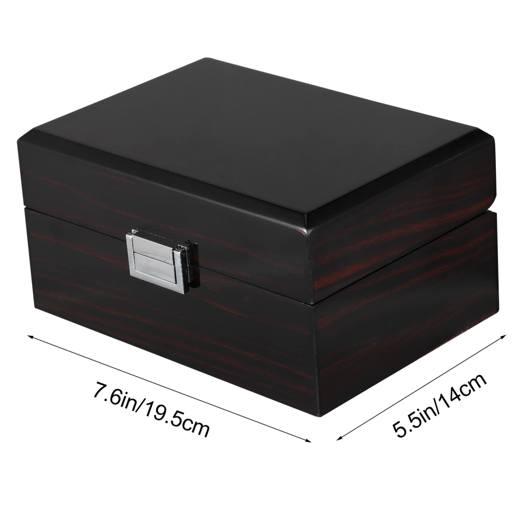 Healvian Estuche Organizador de Relojes Mini de Madera Negro
