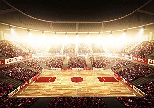 Basketball Court Backdrop MME 10x7ft Sports Photo Background for Basketball Grad Party Video Studio Props Photo Props LXME098