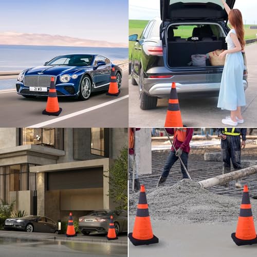 Besea RR 28 Inch In Collapsible Traffic Cones Orange Safety Cones thumb #6
