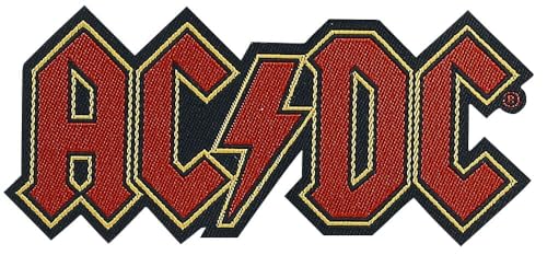 AC/DC Application Logo patch parche, Officially Licensed Products Classic Rock Artwork Iron-On/Sew-On, Embroidered parche parche