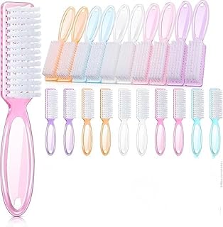 فرشاة تنظيف أظافر للعناية بالأيدي والقدمين من قطعتين، فرش مانيكير وباديكير لتنظيف أصابع القدم وأظافر اليدين، 5 ألوان (ألوان فاتحة)