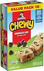 Quaker Chewy Granola Bars Chocolate Chip, 0.84 Oz, 18 Ct