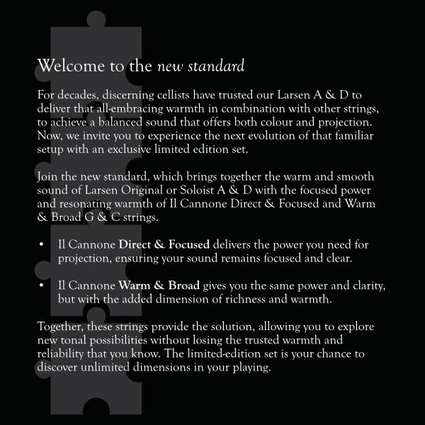 Cordes violoncelle Larsen Original jeu complet tension moyenne