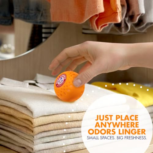 Arm & Hammer OdorBusterz® Odor Eliminator Balls, Clean Burst, 3 Count – Baking Soda Odor Control for Closets, Drawers, Hampers & Small Spaces - image 7