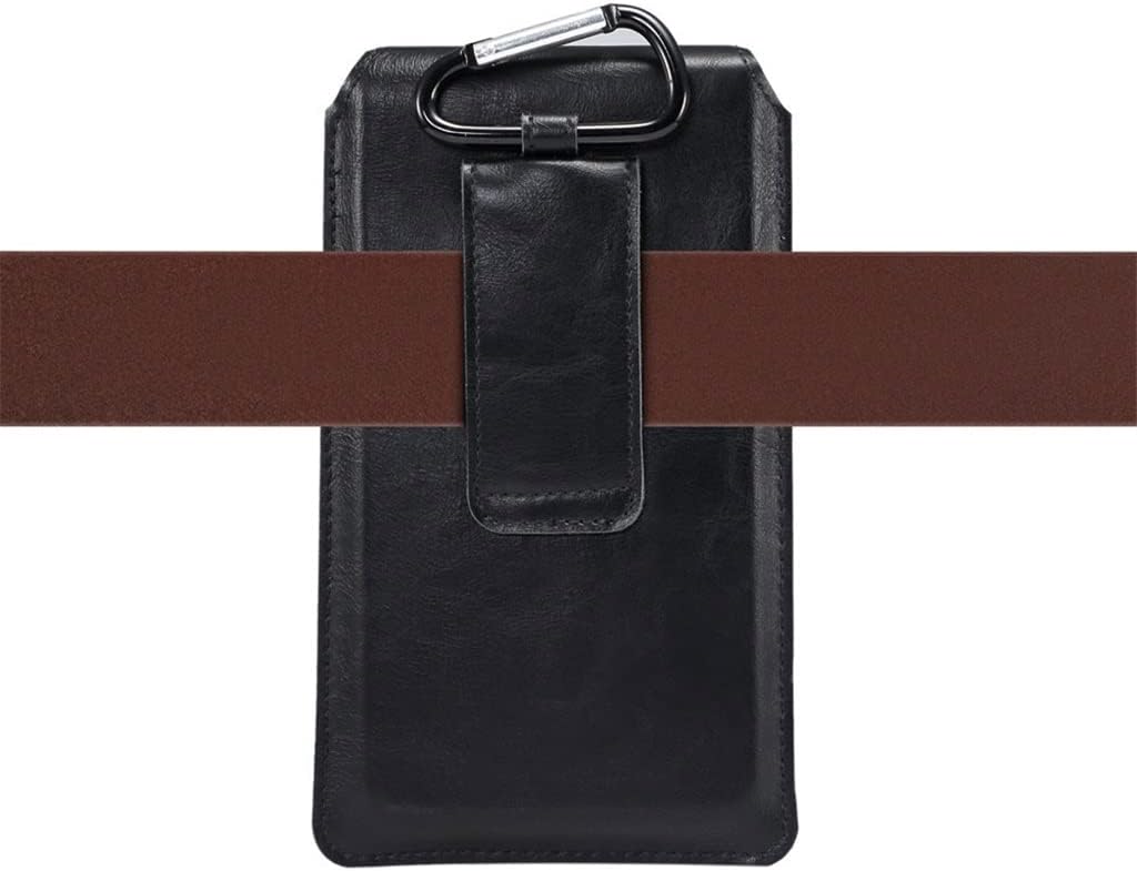 Universal 4.8-6.9inch Slim Anti-Drop Mobile Phone Waist Belt Clip Bags Case Cover with Magnetic Buckle (Color : Black Size : L Code 18 * 10cm) (Brown L Code 18 * 10cm)