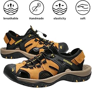 Heren Sandalen Leer Comfortabel Outdoor Wandelen – Van Ginkel Mode