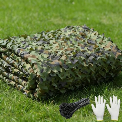 Malla Camuflaje Verde 2x6 3x3 3x4 4x4 8x10m Red De Camuflaje Militar, Vela de Sombreado Anti-UV para Terraza Pérgola Jardín Caza Cortina Deco Parasol Decoración Camufar Sombrilla Toldo(W7.5xH8.5m)