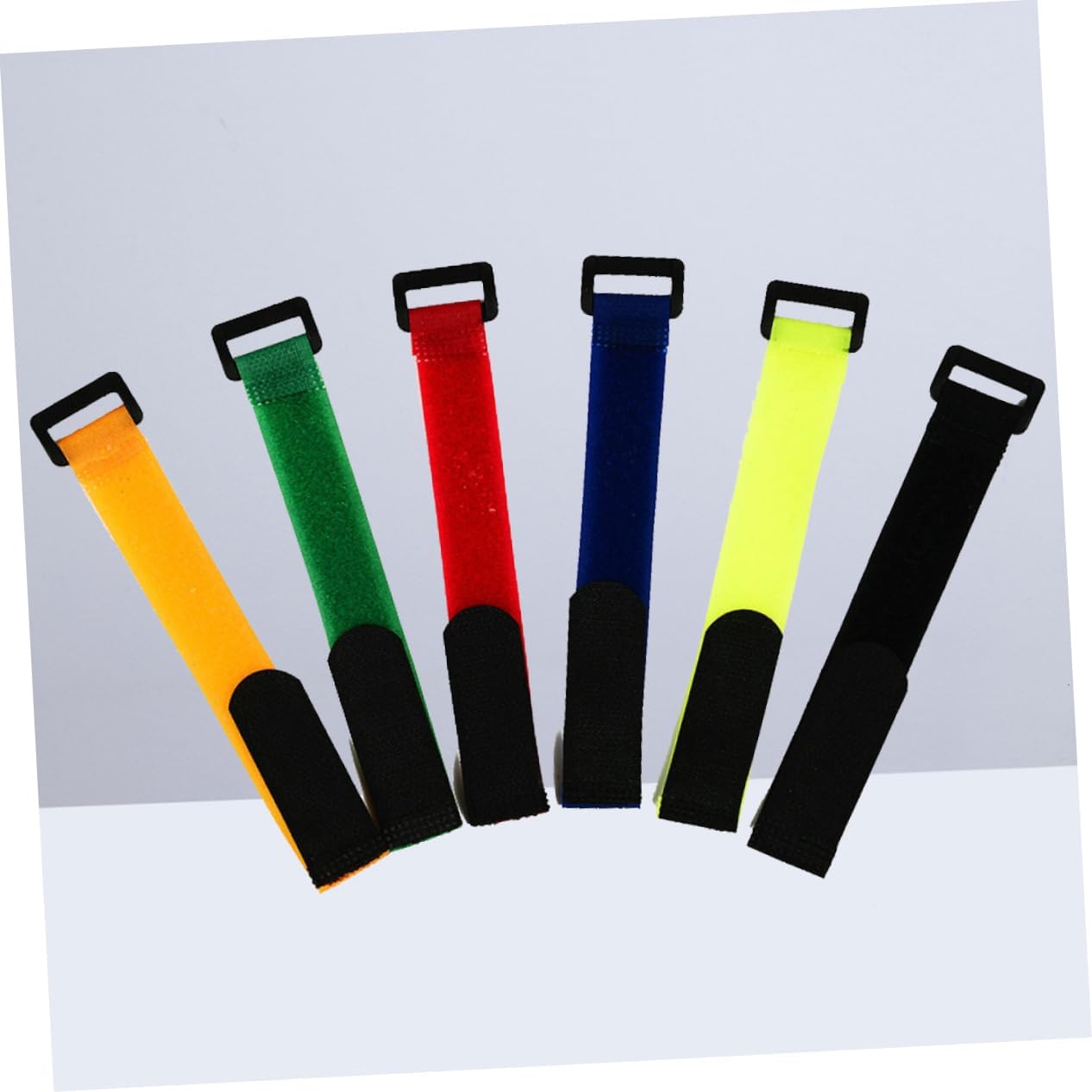 6 Pack Hook and Loop Cable Straps, Nylon Reusable Cord Organizers image 4