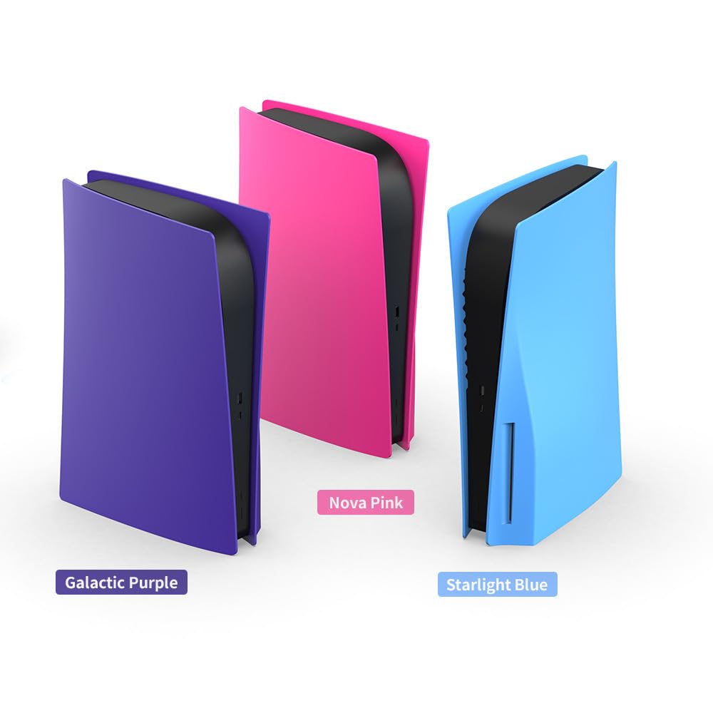 Funda para consola PS5 para disco y ediciones digitales, para PlayStation 5, accesorio de consola fácil de instalar (CD-ROM, morado oscuro)