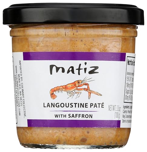 Matiz Langoustine & Saffron Seafood Pate - Gourmet Spread, Perfect for Dip, Salad, or Sandwich, Fresh, Wild-Caught Ingredients, 3.5 oz