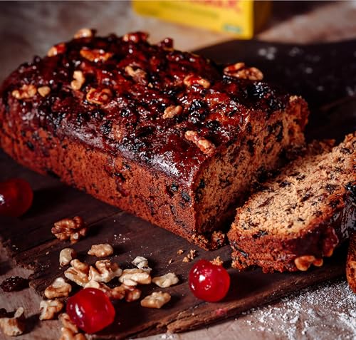 Wilfreds Cherry & Walnut Fruit Cake 800g Handmade Traditional British Fruit Loaf for Families & Dessert Lovers Premium Cake Gift for Birthdays & Special Occasions
