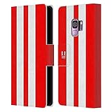 Head Case Designs Roter Rennenwagen Transportmittel Farbig Leder Brieftaschen Handyhülle Hülle Huelle kompatibel mit Samsung Galaxy S9