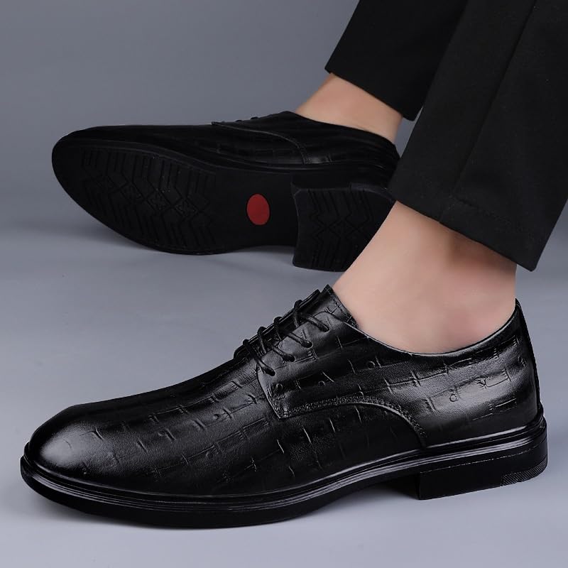 Dress Formal Shoes for Men's Italian Leather Fashion Lace Up Pointed Toe Non Slip Low Top Anti-Slip Wedding Office3