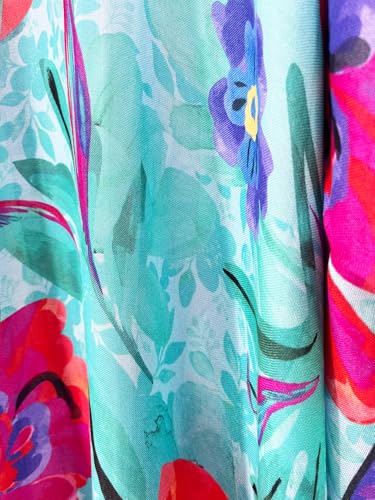 Image of Spicy Sandia Kimonos for Women Floral Beach Cover Up Loose Swimsuit Bathing Suit Coverup Cardigan for Summer Swimwear