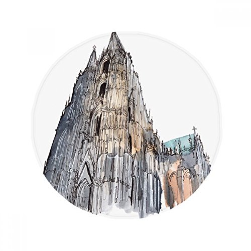 Tapis antidérapant Cathédrale de Cologne 80cm multicolore pour sol et animaux - 2