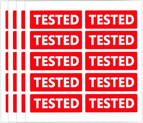 Tested Sticker Labels 2x1 Inch Inventory Control Stickers,500 Pcs