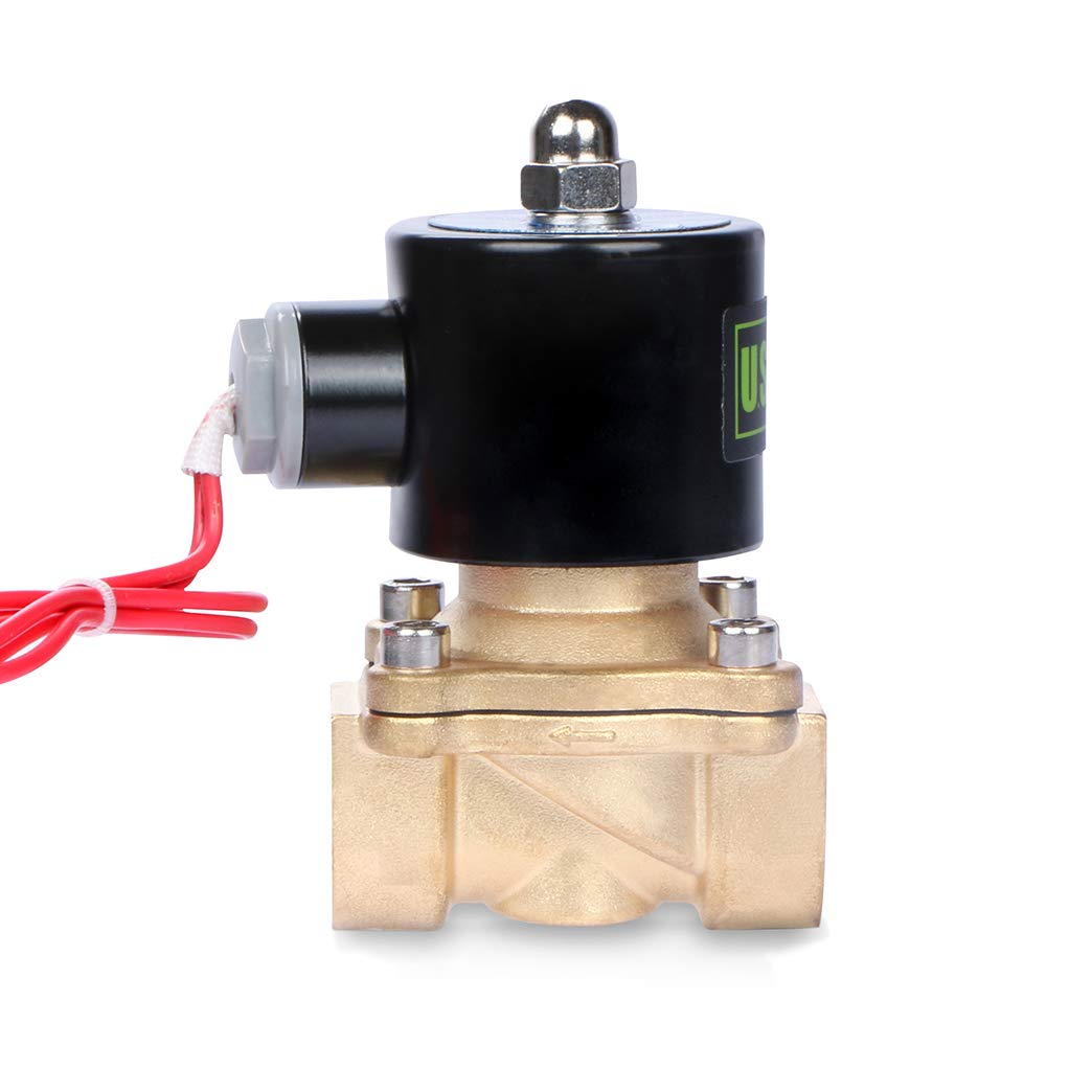 U.S. Solid 220V AC 3/4" G Electrique Électrovanne Laiton Normalement fermé "NC" Solenoid Valve entraînement direct Air Eau Huile