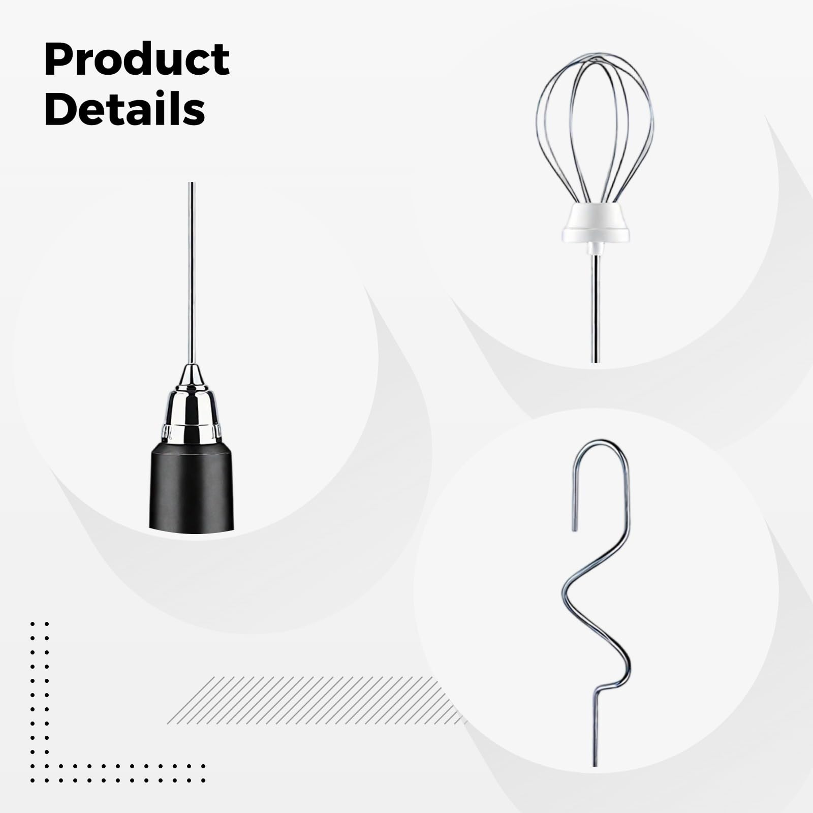 Montalatte a 3 fruste, ricaricabile tramite USB, batteria da 1500 mAh con indicatore luminoso, miscelatore per bevande a 3 velocità e supporto, 2,9 x 2,9 x 32 cm