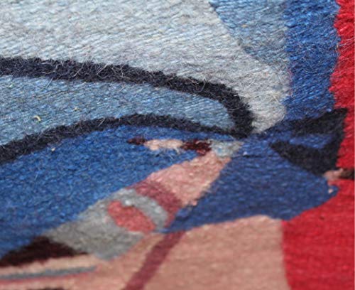 Traditional African Woman Weaving Tapestry | Large Wall Art Mohair Wool Tribal #TOP4