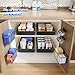Mustorn 4 Pack Adhesive Cabinet Door Organizer, Lid Organizers Inside Cabinet Food Container/Tumbler Lid Organizer and Storage Cup Lids Holder for Kitchen & Bathroom Wall Mounted(Black)