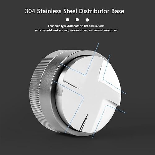 Miniatura 4 de Herramienta distribuidora de café adaptable a la gravedad, nivelador distribuidor de café expreso autonivelante para portafiltro espresso (2.008 in,