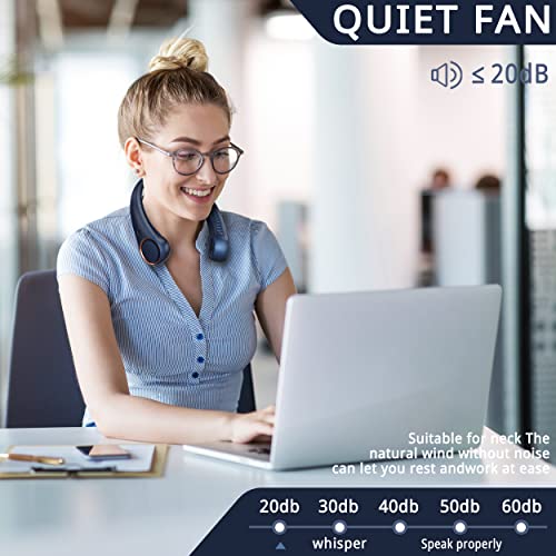 Frsara Portable Leafless Neck Fan, 4000Mah, Usb Charging, 360° Surrounding Air Outlet, Three-Speed Adjustable, Quiet, 3 Seconds Rapid Cooling, Good Helper In Summer #TOP3