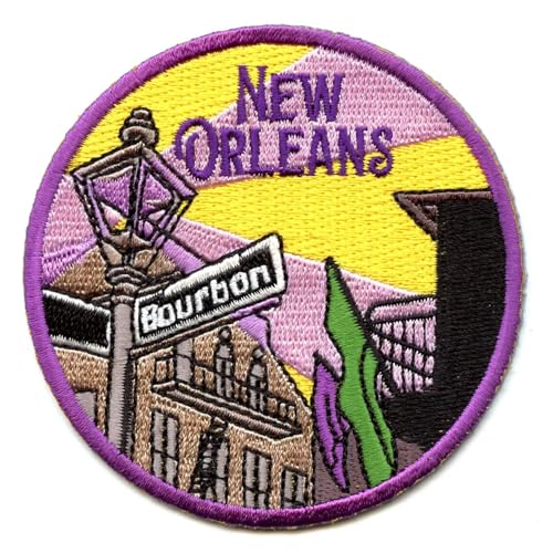 New Orleans Louisiana Bourbon Street Patch Travel Embroidered Iron On
