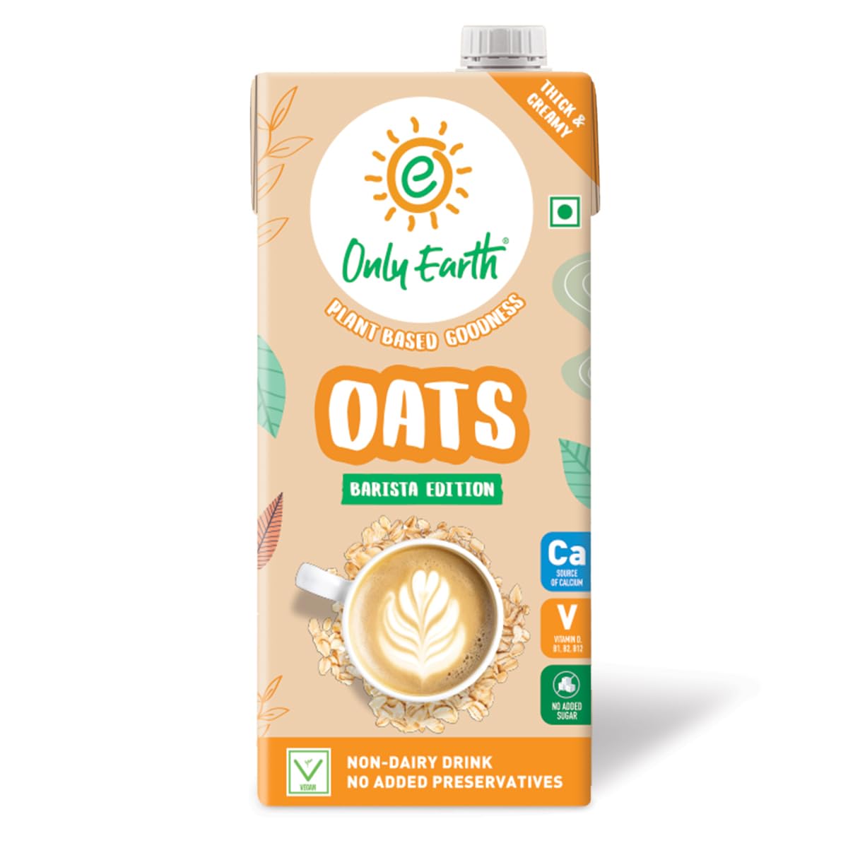 Only Earth Oats Drink Barista Edition | Unsweetened Drink | Lactose Free | Preservatives Free | Plant Based | Dairy Alternative | Source of Calcium