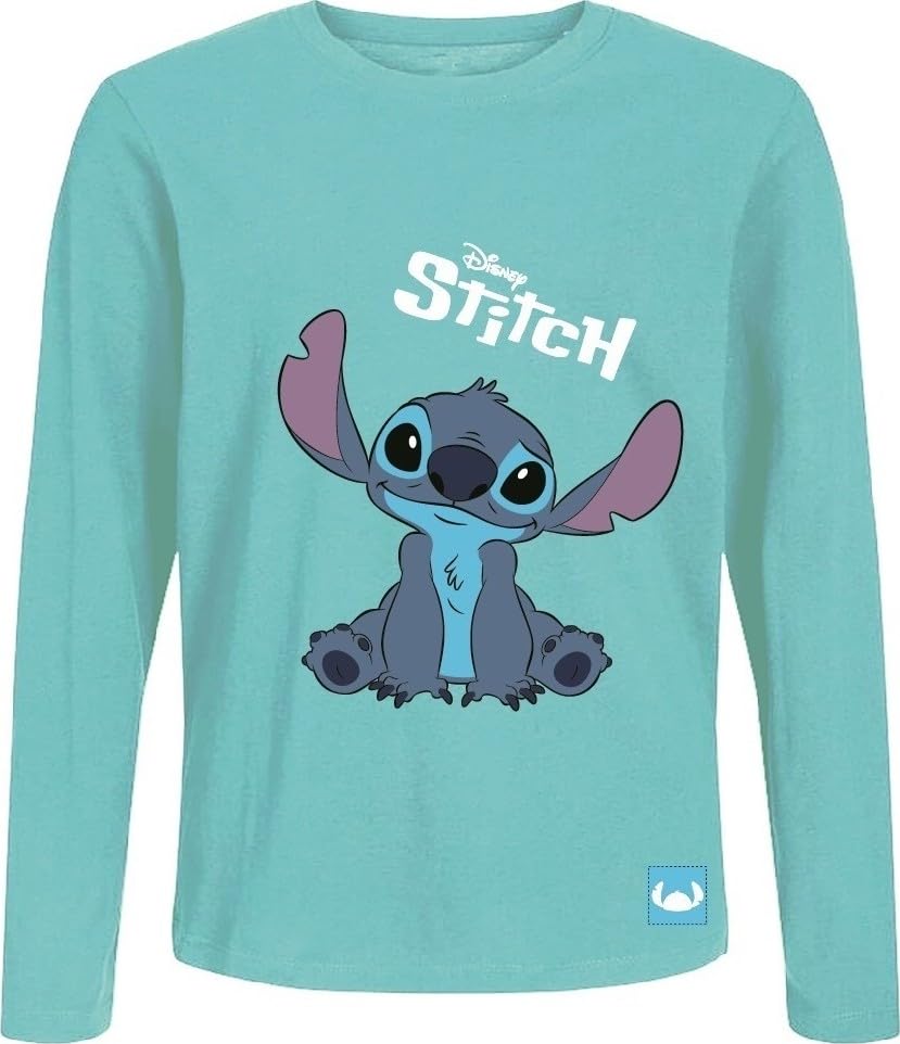 T-Shirt Stitch Disney Manches Longues Cadeau Anniversaire Original pour Fan de Pop Culture