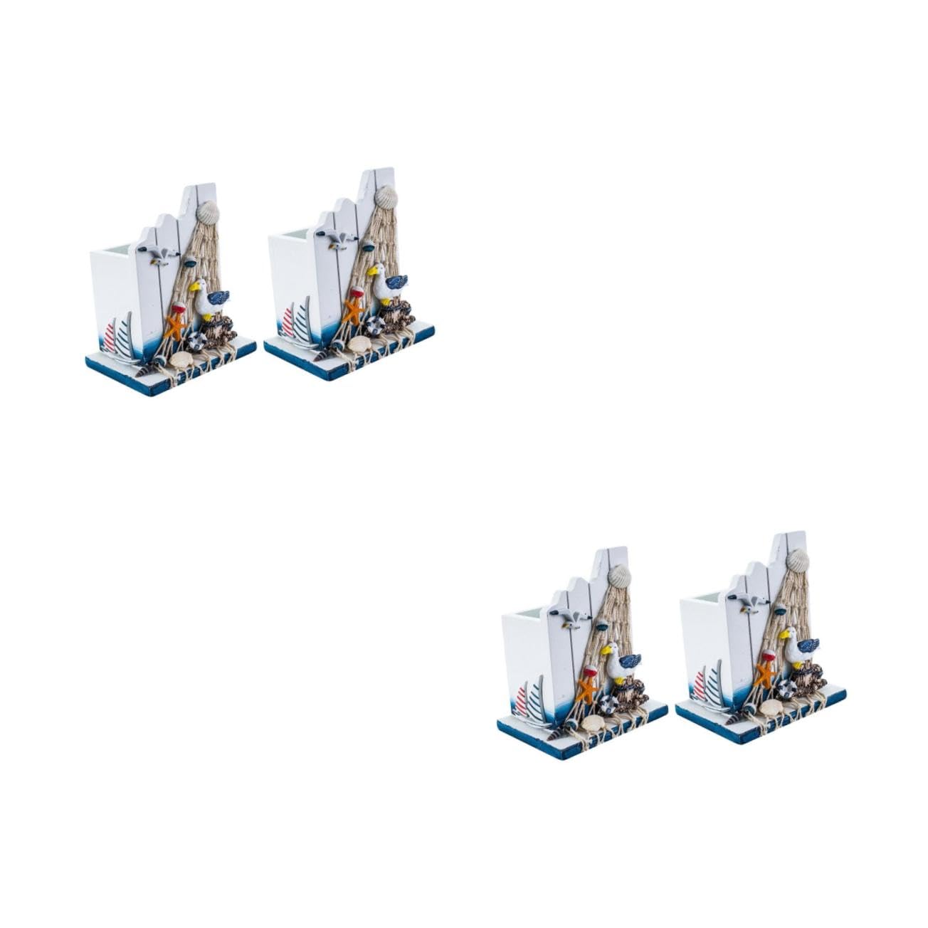 Boite rangement bois double compartiment Uonlytech pour stylos et bureau