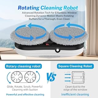 Oamger Fensterputzroboter 5600Pa, Fensterputzroboter mit Doppelstrahl Sprühfunktion, Fensterreiniger Roboter mit Fernbedienung, 3 Reinigungswege, Intelligente Navigation und Kantenerkennungssystem